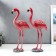 Souvenir Polystone "Pink Flamingo on the Stone" MIX 45.5x22x10 cm