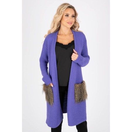 Cardigan female, size 42, purple color-11