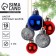 Christmas tree balls New Year, for the New Year, D = 3 cm, 18 pcs., Blue, silver, red color