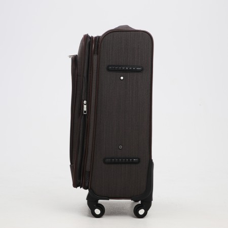 Small 24 suitcase "on lightning, code castle, with extension, brown color-3