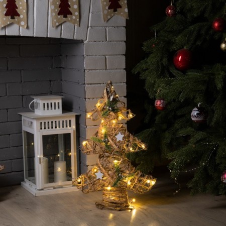 LED figure "Christmas tree" 38 × 55 × 13 cm, metal, textiles, batteries AAX2 (not in the kit), glow warm white