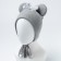 Hat for girls, color gray melange, size 42-46