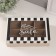 Casket tree with divisions "Roof a house with hearts" Black with white 23x15x7 cm