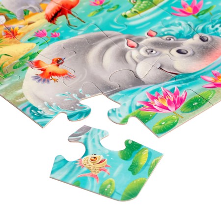 Maxi-Puzzles 2 in 1 "Funny Animals No. 4", 15 and 24 elements-2