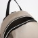 Women's backpack of artificial leather with lightning, the color is gray