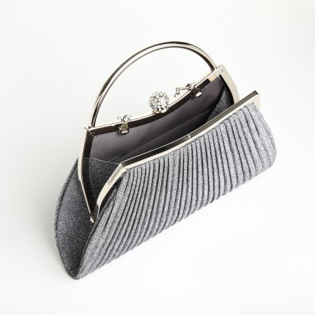 Female bag on farmar, silver color-5