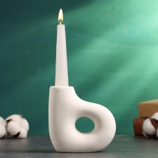 Bray candlestick white sand, 10x4x10cm