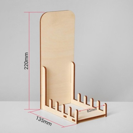 Correard stand 5 cells, 8.2 × 13.5 × 22 cm, high, thickness 3 mm, beige color-1