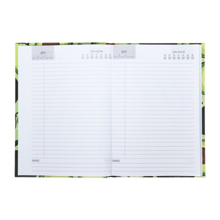 Diary of a low -up A5, 80 sheets, hard cover, glossy lamination, "avocado. Pattern", OFSET block-2