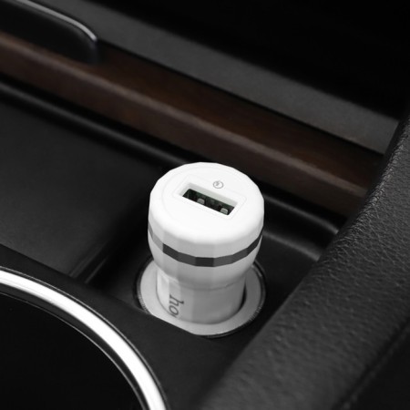 Hoco Z27A car charger, 1 USB, 18 watts, 3 A, white-7