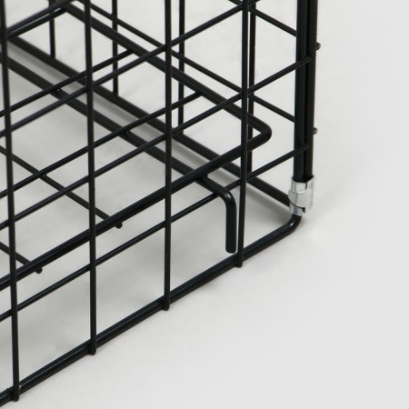 The basket-drill is folding, on wheels, 1 shelf, 40 × 40 × 80 cm, black color-4