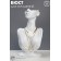 Bust for jewelry 18 × 8 × 32, hole in the ear, white color