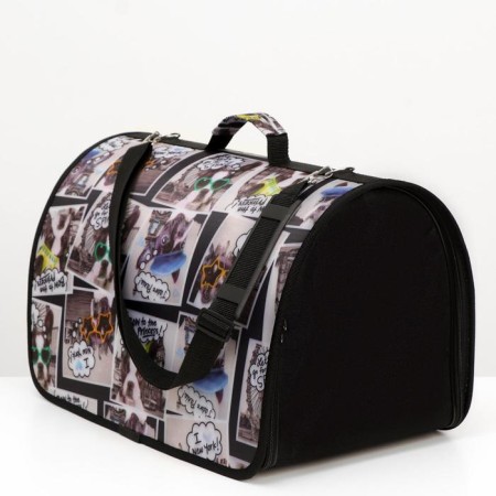 Bag - carrying for animals with print, 46 x 28.5 x 30 cm mix-2