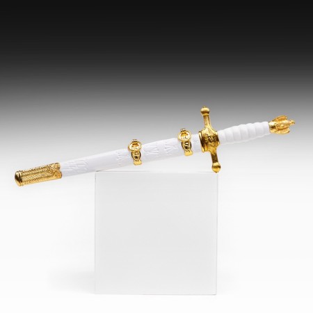 White dagger with gold trim, 35 cm-1