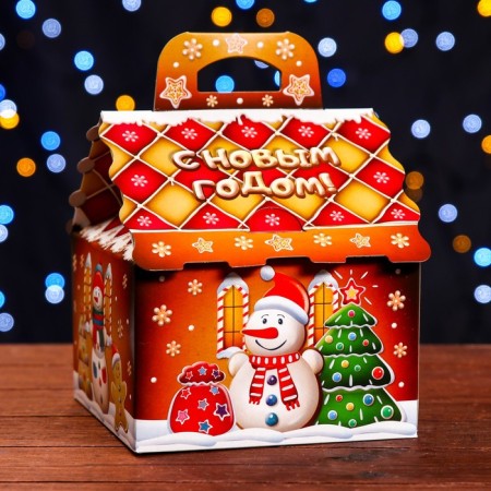 Gingerbread gift box 16 x 16 x 22 cm-1