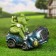 Garden figure "Frogs in car No. 1" 34x22x24cm
