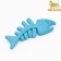 Chewing toy "plankton", TPR, 12.5 cm, blue