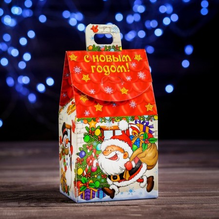Cardboard box "Merry Santa Claus", 9.1 x 7 x 15.7 cm