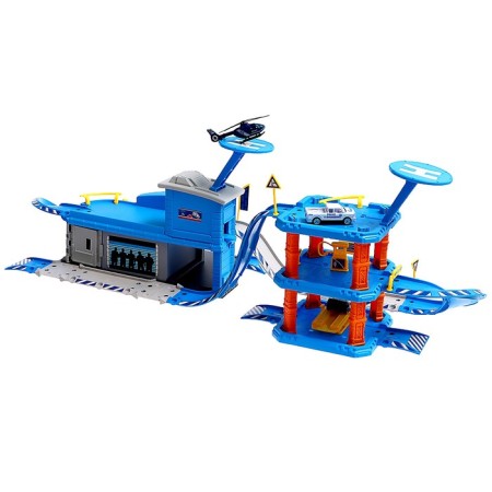Parking "Police Party", with metal machines and helicopter-14