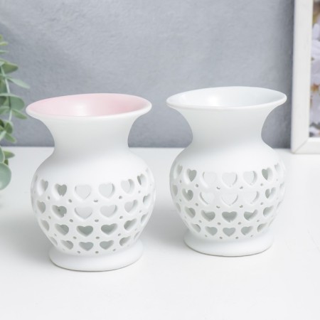 Aroma lamp ceramics "heart from hearts" mix 9x7.5x7.5 cm-3