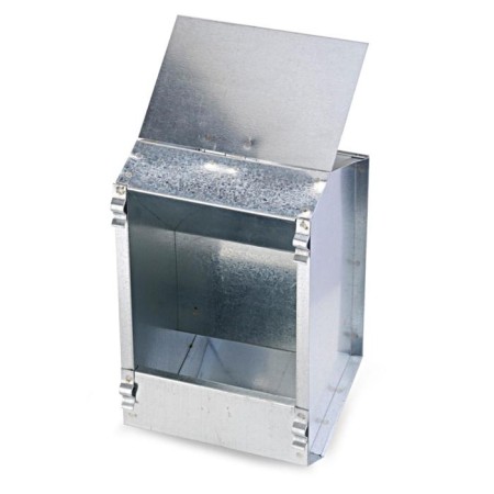 Bunker feeder for rabbits, 1 section, with a lid, metal-1