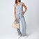 Board-sacking bag, long belt, beige color