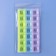 Airman - Organizer "Week", English letters, morning/day/night, 21.5 × 11 × 2 cm, 21 sections, multi -colored