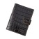 Driver wallet, with a button, brown color, dark crocodile