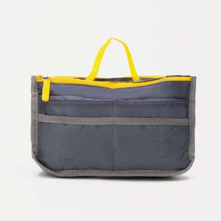 Cosmetic bag-organizer on lightning, color gray-1