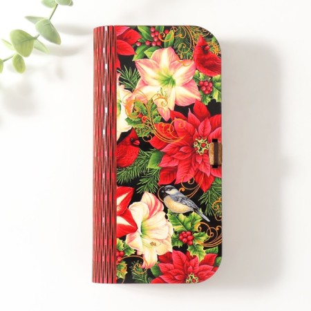 Casket "Poinsettia Flower" 17x8.5 cm-2