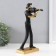 Souvenir Polystone "Violinist" black with gold 16.5x7.5x26.5 cm