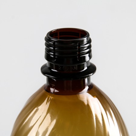 A disposable plastic bottle, 1 l, PET, without a lid, brown color-1