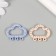Carabine metal, plastic with rings "Cloud with rhinestones" MIX 2.4x3 cm