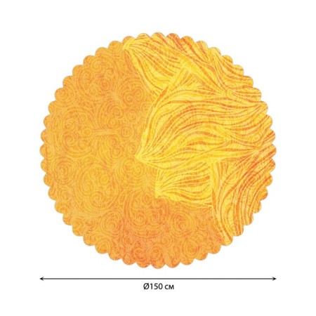 The tablecloth “Bright Flower Pattern”, Round, Saten, D = 150 cm-1