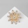 Brooch "Snowflake" luxurious, white color in gold