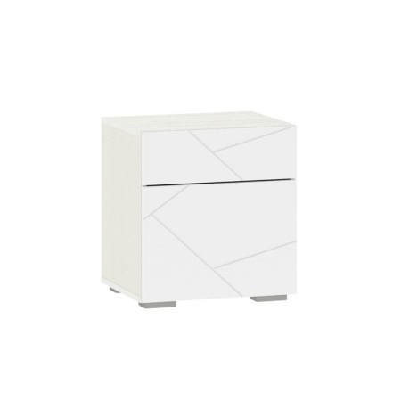Summit bedside table, 452x380x488, white texture/Mernga MDF