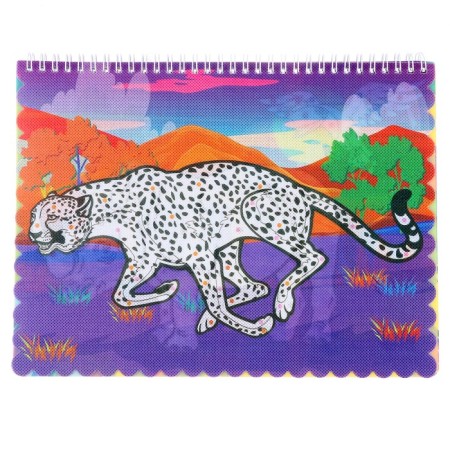 Coloring book Maintenance "Animals" felt-tip pens 12 centers, 3D glasses, water bottle-10