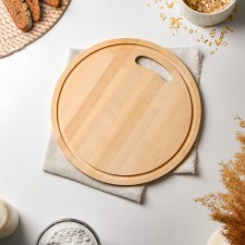 Board of a cut round with a gutter, d = 28x0.8, an array of birch