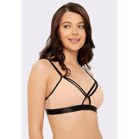 Women's bra -braid, size 70b, beige color-1