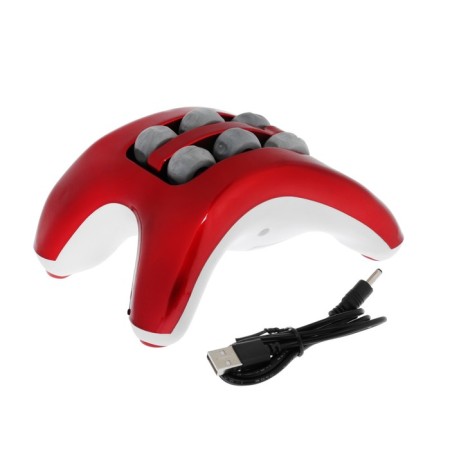 Foot massage Luazon LEM-08, vibration, 3HAAA (not complete)/USB, red-white