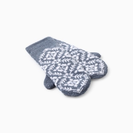 Double female mittens, blue color, river 18