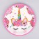 Paper plate "Unicorn", set, 6 pcs