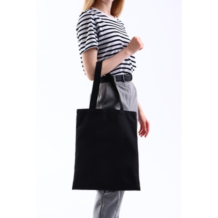 A chopper bag without a zipper, without lining, black color-8