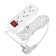 Extension cord Smartbuy, 3 sockets, 5m, 16 A, 3500 W, PVS 3x1 mm2, with salary, with off., White
