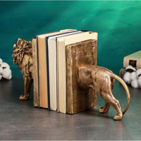Holder - Lion Book stands 2pcs, bronze, 19.5x33cm-1