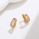 Earrings with rhinestones Xuping lace, white color in gold