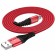 Hoco X38, USB cable - Type -C, 3 A, 1 m, nylon, red