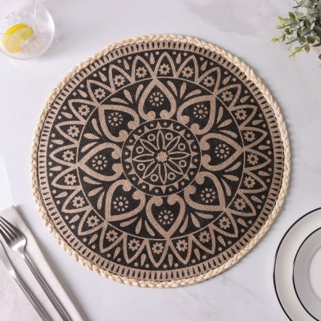 Napkin Serving share "Milli", d = 38 cm, black color-2