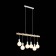 Suspended EVOLUCE lamp. SL1142.503.06. Bagetti. 6x60 watts, E27, 85x4x29 cm, white color, light wood