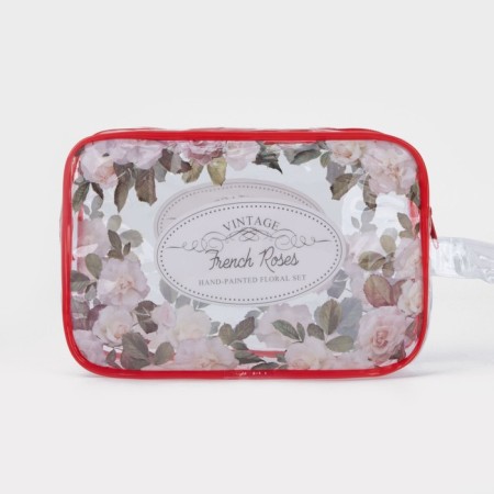 Cosmetic bag with lightning, red color-1